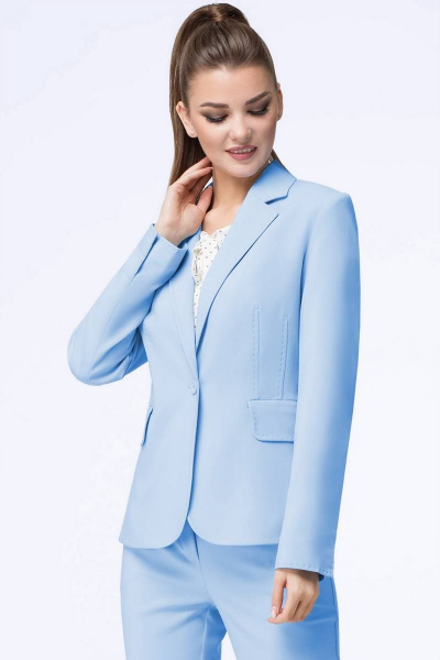 Блуза, брюки, жакет LeNata 31796 светло-голубой - фото 10