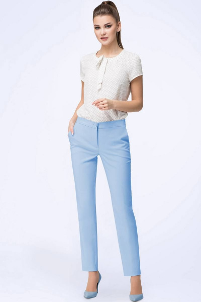 Блуза, брюки, жакет LeNata 31796 светло-голубой - фото 12