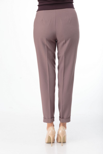 Бежевые демисезонные брюки из хлопка с классической посадкой Anelli 418 бежевый - фото 6