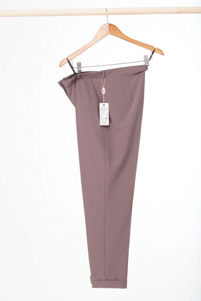 Бежевые демисезонные брюки из хлопка с классической посадкой Anelli 418 бежевый - фото 7