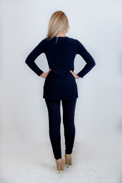 Круглогодняя туника А-образного силуэта с бабочками и декоративной горловиной Mita ЖМ889 - фото 4