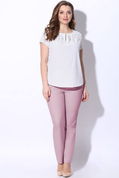 Блуза, брюки, жакет LeNata 31796 пепельная-роза - фото 4