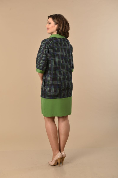 Платье Lady Style Classic 1259 синий-зеленый - фото 2