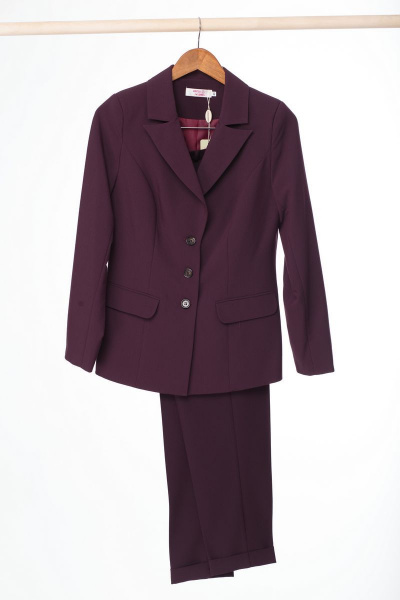 Брюки, жакет Anelli 418.1 спелая_вишня - фото 6