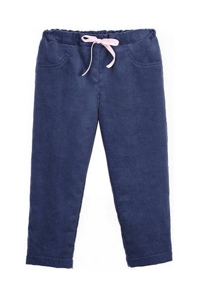 Брюки из вельвета с резинкой на поясе для девочки Bell Bimbo 193044 синий - фото 1