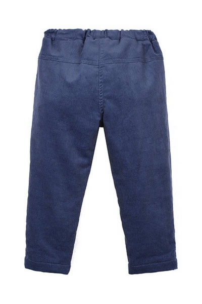 Брюки из вельвета с резинкой на поясе для девочки Bell Bimbo 193044 синий - фото 2