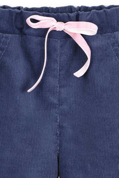 Брюки из вельвета с резинкой на поясе для девочки Bell Bimbo 193044 синий - фото 3