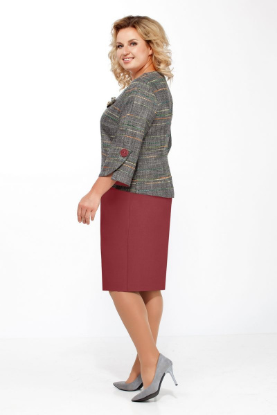 Блуза, юбка БагираАнТа 573 бордо.1 - фото 2