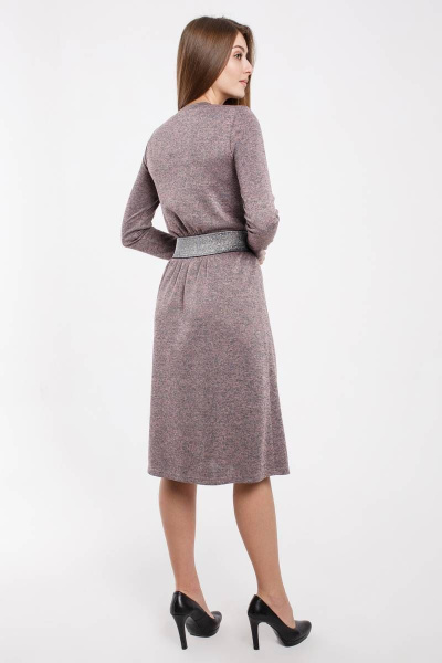 Платье Madech 205348 розовый,серый,серебристый - фото 3