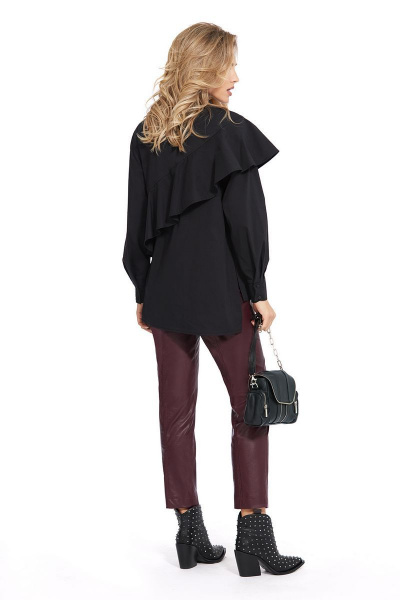 Брюки, рубашка PiRS 929 черный+бордо - фото 2