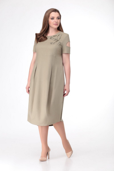 Платье БелЭкспози 1195 оливка - фото 1