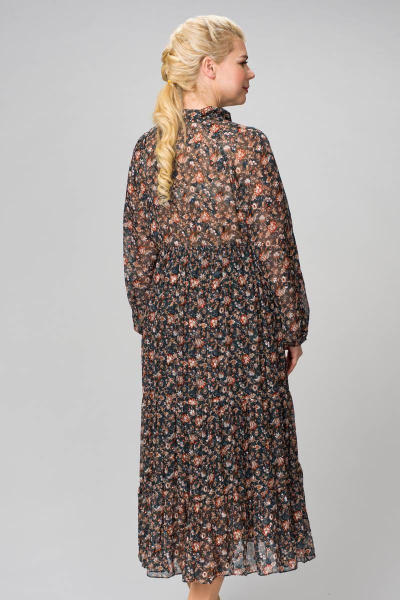 Платье ASV 2182 1зеленый,коричневый - фото 4