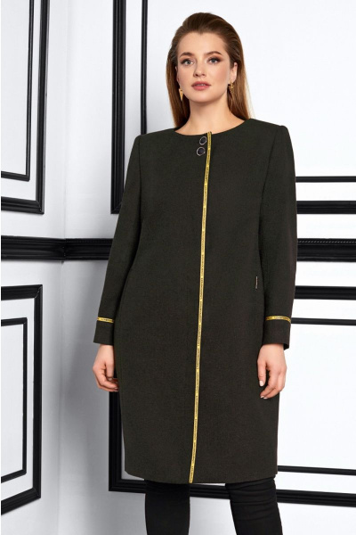 Пальто Lissana 3848 темная_олива - фото 2