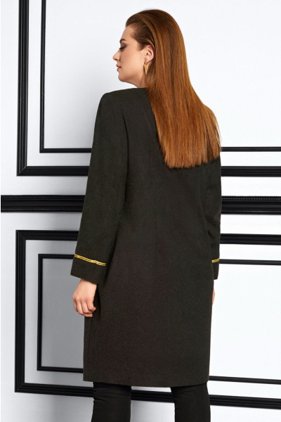 Пальто Lissana 3848 темная_олива - фото 5