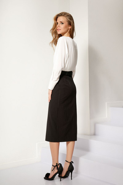 Классическое платье-комплект из легкой ткани с топом Lokka 588 - фото 3