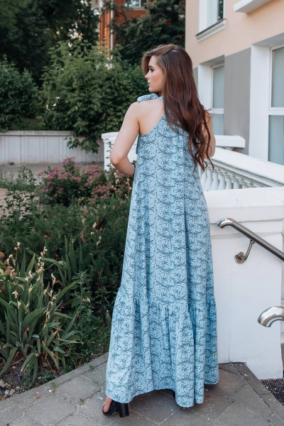 платье расширенное из стрэйчевой ткани с воланом по низу GlasiO 5875 - фото 3