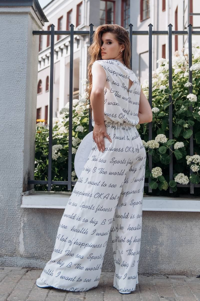 Комбинезон из вискозы с запахом и разрезом GlasiO 10011 - фото 3