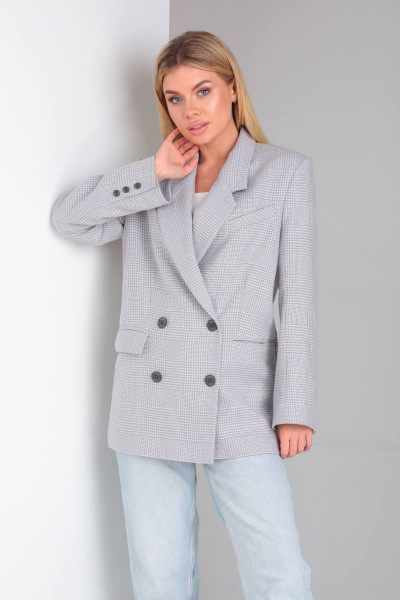 Жакет DOGGI 0172 серо-голубой - фото 1