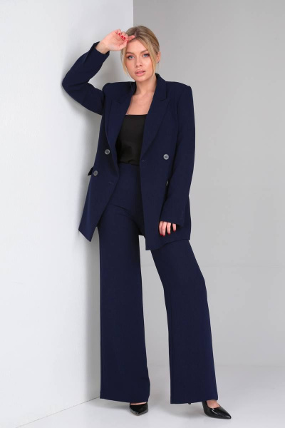 Брюки, жакет DOGGI 2898 темно-синий - фото 1