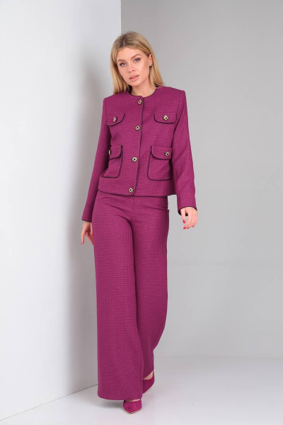 Брюки, жакет DOGGI 2899 пурпурный - фото 9