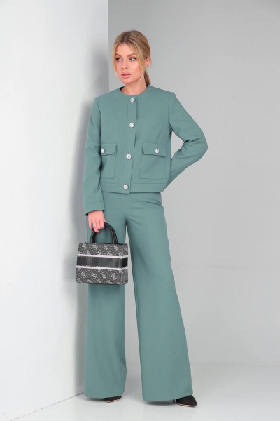 Брюки, жакет DOGGI 2900 лазурно-серый - фото 1
