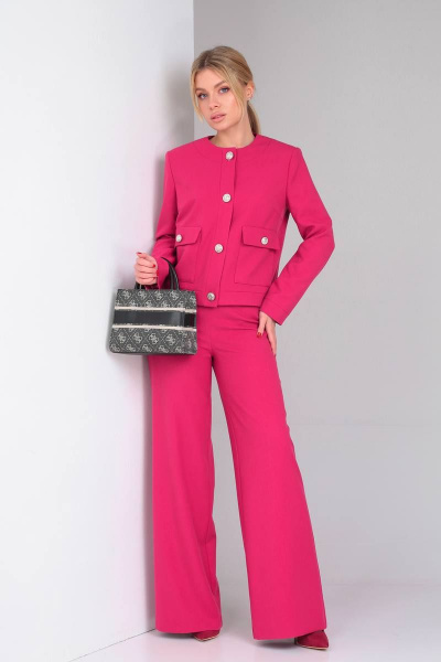 Брюки, жакет DOGGI 2900 ярко-малиновый - фото 9