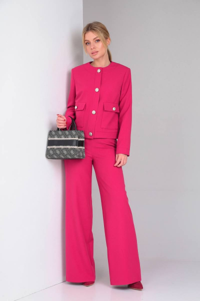 Брюки, жакет DOGGI 2900 ярко-малиновый - фото 7