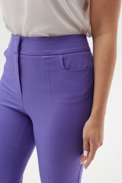 Фиолетовый комплект из жилетки и прямых брюк на резинке MALI 722-120 лиловый - фото 12