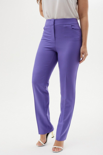 Фиолетовый комплект из жилетки и прямых брюк на резинке MALI 722-120 лиловый - фото 11