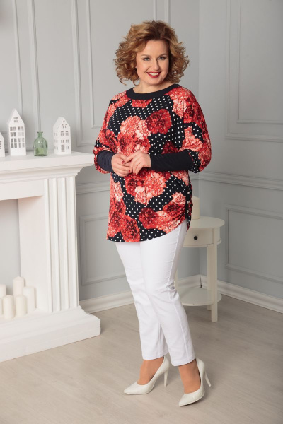 Туника LadisLine 1161 маки - фото 1