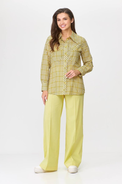 Блуза Abbi 4016 желтая_клетка - фото 8