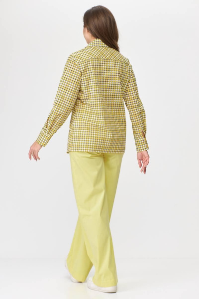 Блуза Abbi 4016 желтая_клетка - фото 2