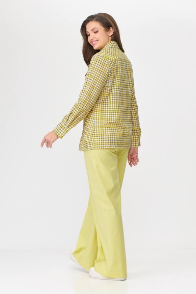Блуза Abbi 4016 желтая_клетка - фото 5