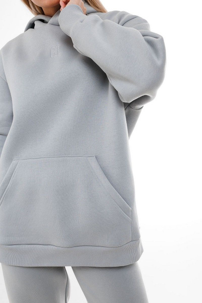 Брюки и худи спортивный костюм из футера серый GO F3039/29-01.170-176 - фото 4