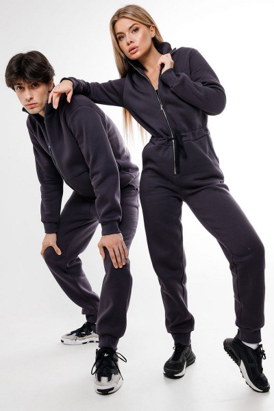 Комбинезон приталенный из футера с начесом на каждый день GO F6001/30-03.164-170 - фото 6