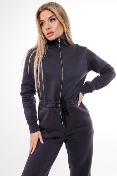 Комбинезон приталенный из футера с начесом на каждый день GO F6001/30-03.164-170 - фото 4