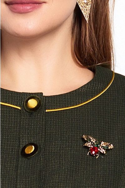 Жакет, юбка Lissana 3963 олива - фото 5