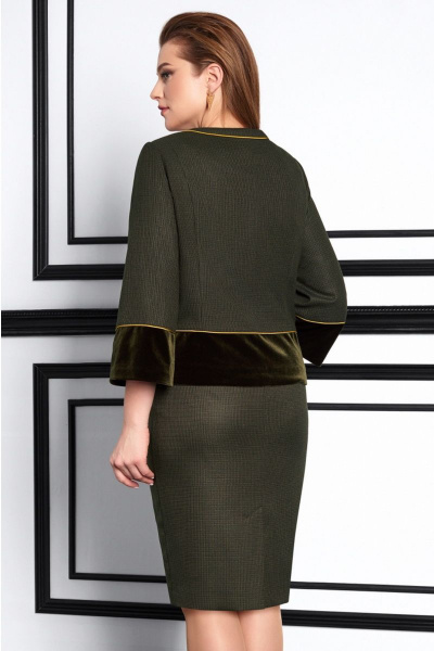 Жакет, юбка Lissana 3963 олива - фото 7