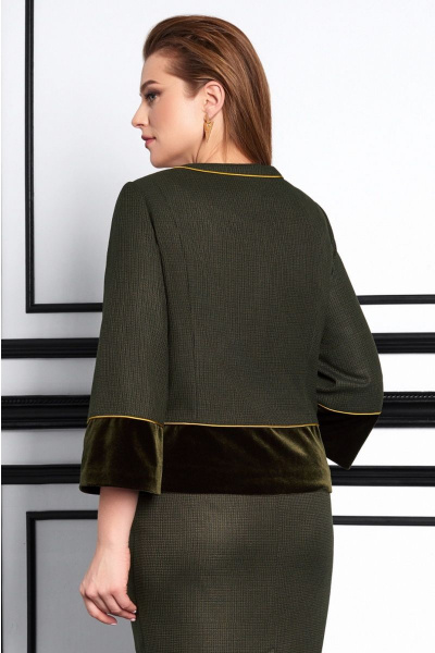 Жакет, юбка Lissana 3963 олива - фото 8