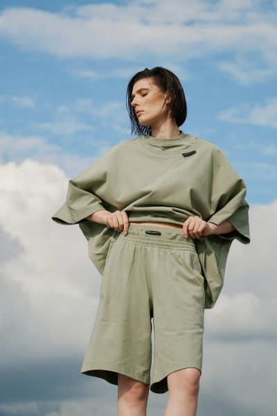 Футболка, шорты RAWR 431 оливковый - фото 8