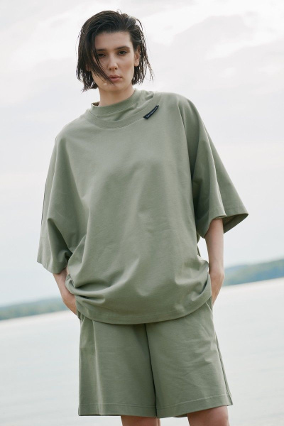 Футболка, шорты RAWR 431 оливковый - фото 7