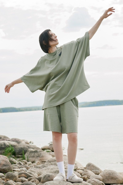 Футболка, шорты RAWR 431 оливковый - фото 6