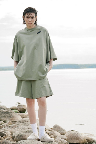 Футболка, шорты RAWR 431 оливковый - фото 4