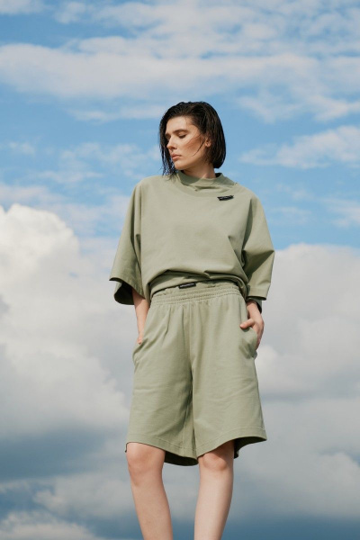 Футболка, шорты RAWR 431 оливковый - фото 1