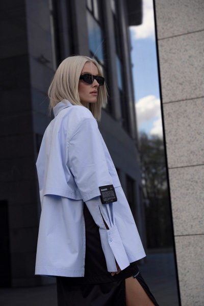 Рубашка RAWR 423 голубой - фото 6