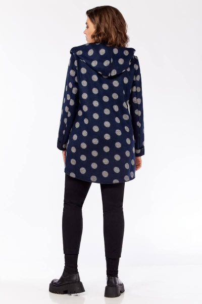 Куртка женская без подкладки с капюшоном демисезонная Магия Стиля М-2500 горохи_светлые - фото 2