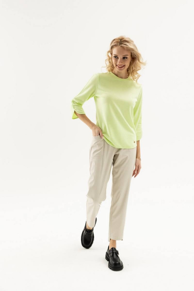 Летний яркий зеленый джемпер с фигурным низом Femme & Devur 30824 1.15F(170) - фото 6