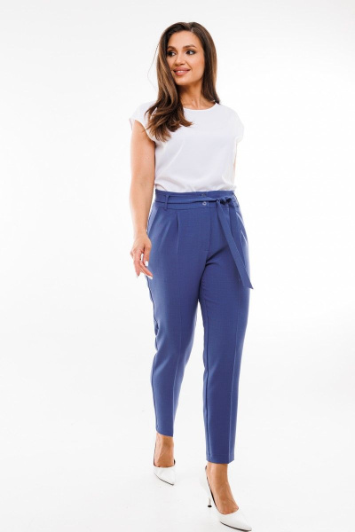 Костюм женский 2-предметный с зауженными брюками и жакетом SandyNa 130561 джинс - фото 7