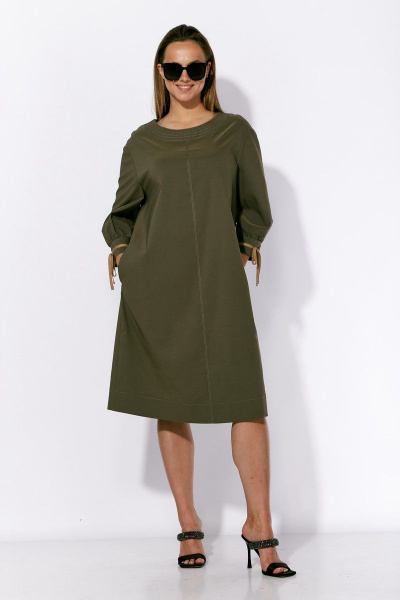 Платье TAiER 1185 хаки - фото 2