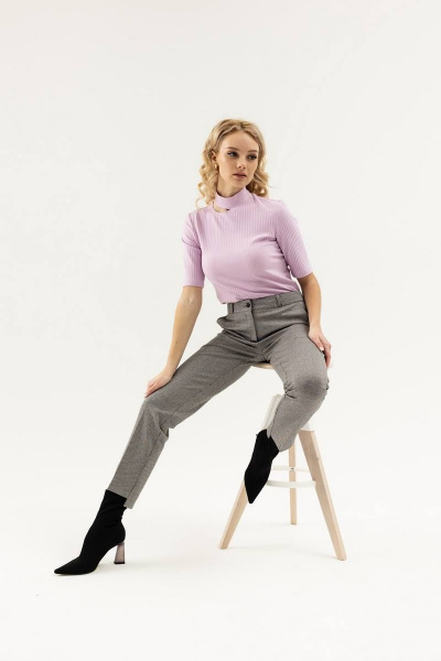 Демисезонный облегающий рожевый джемпер с фигурным низом Femme & Devur 30782 1.25F(170) - фото 2